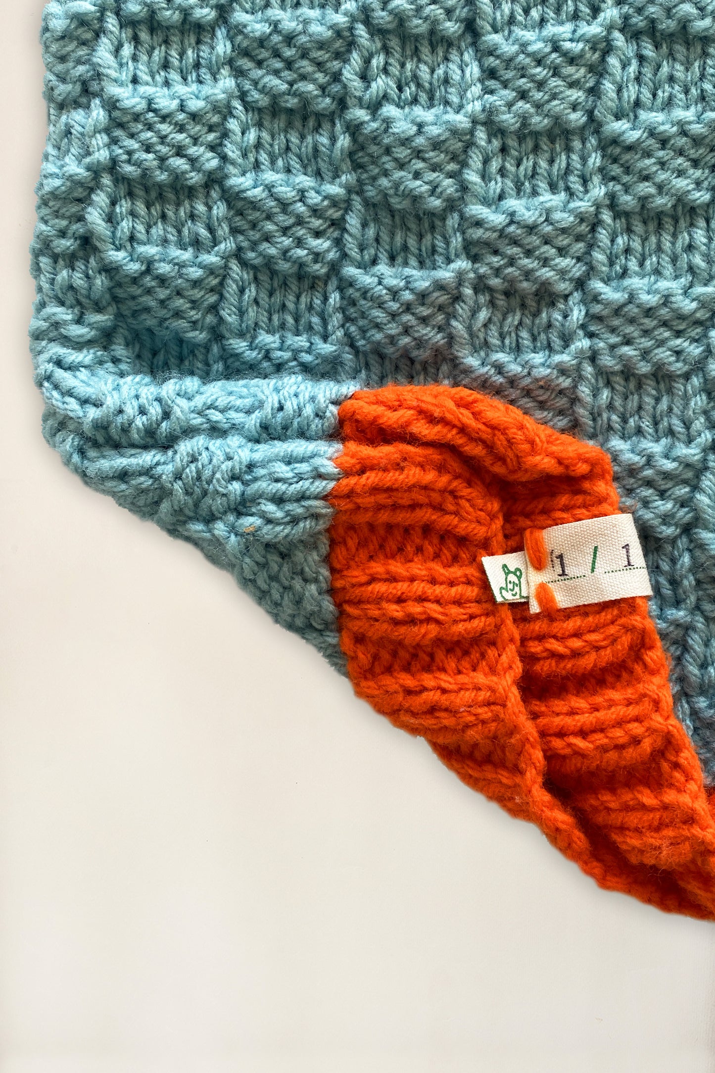 Hand Knitted Vest Acqua - Size 2 years