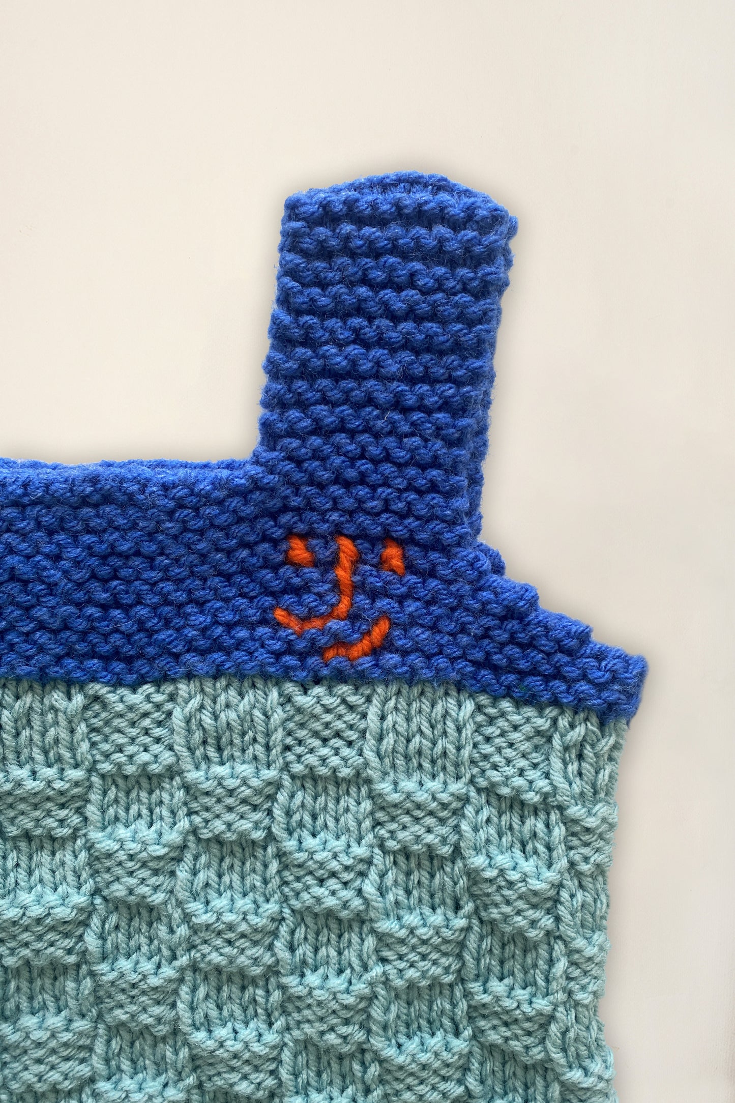 Hand Knitted Vest Acqua - Size 2 years