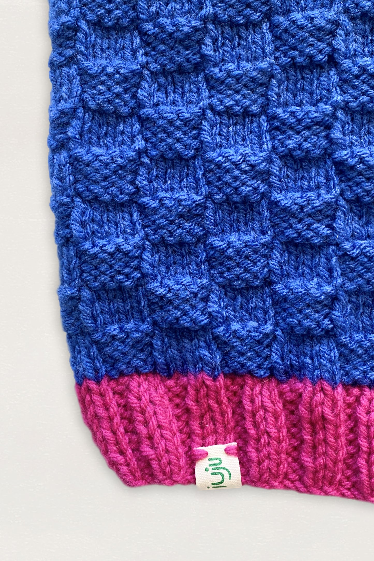 Hand Knitted Vest Blue & Acqua - Size 2 years