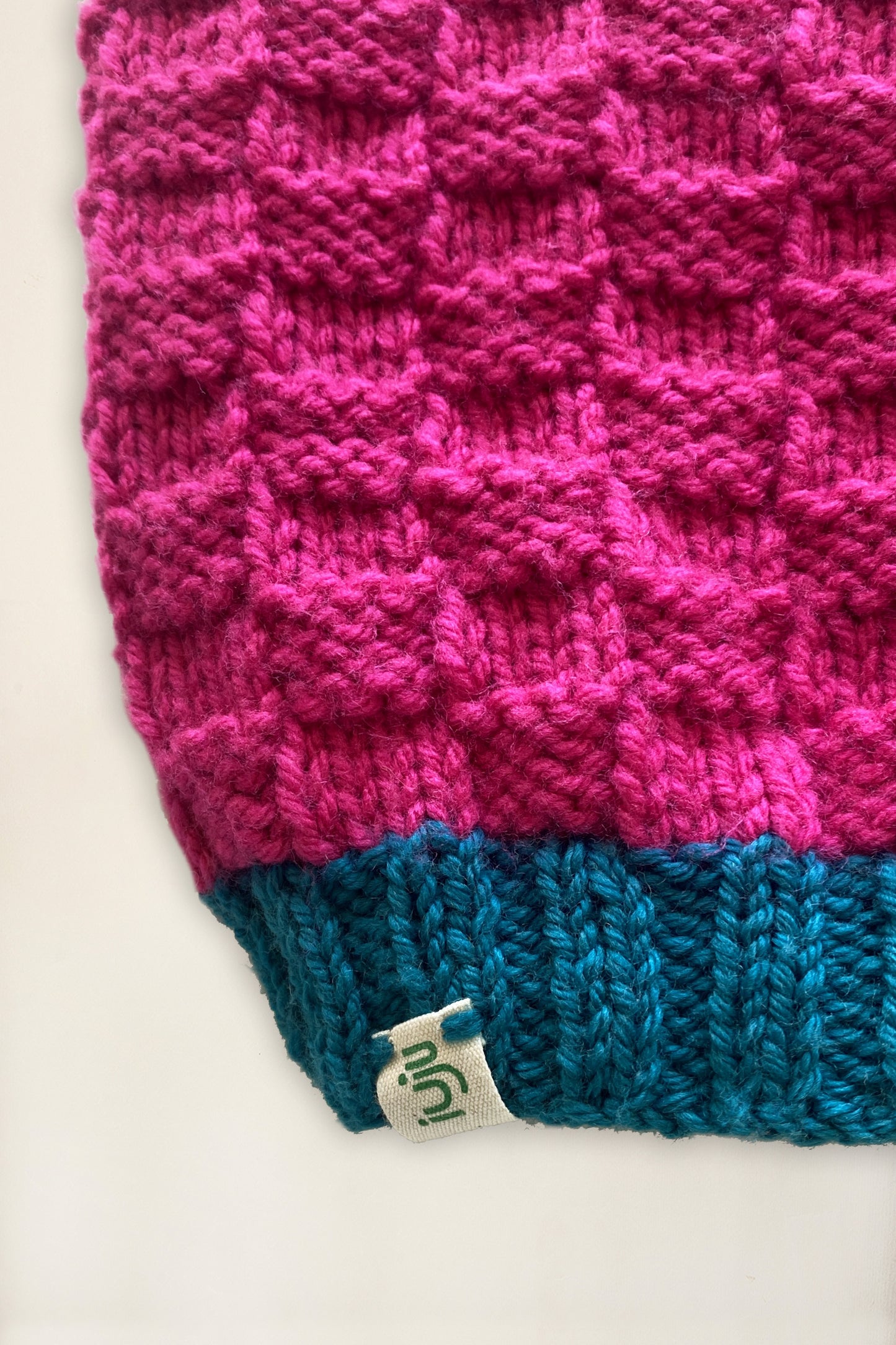 Hand Knitted Vest Magenta - Size 3, size 4