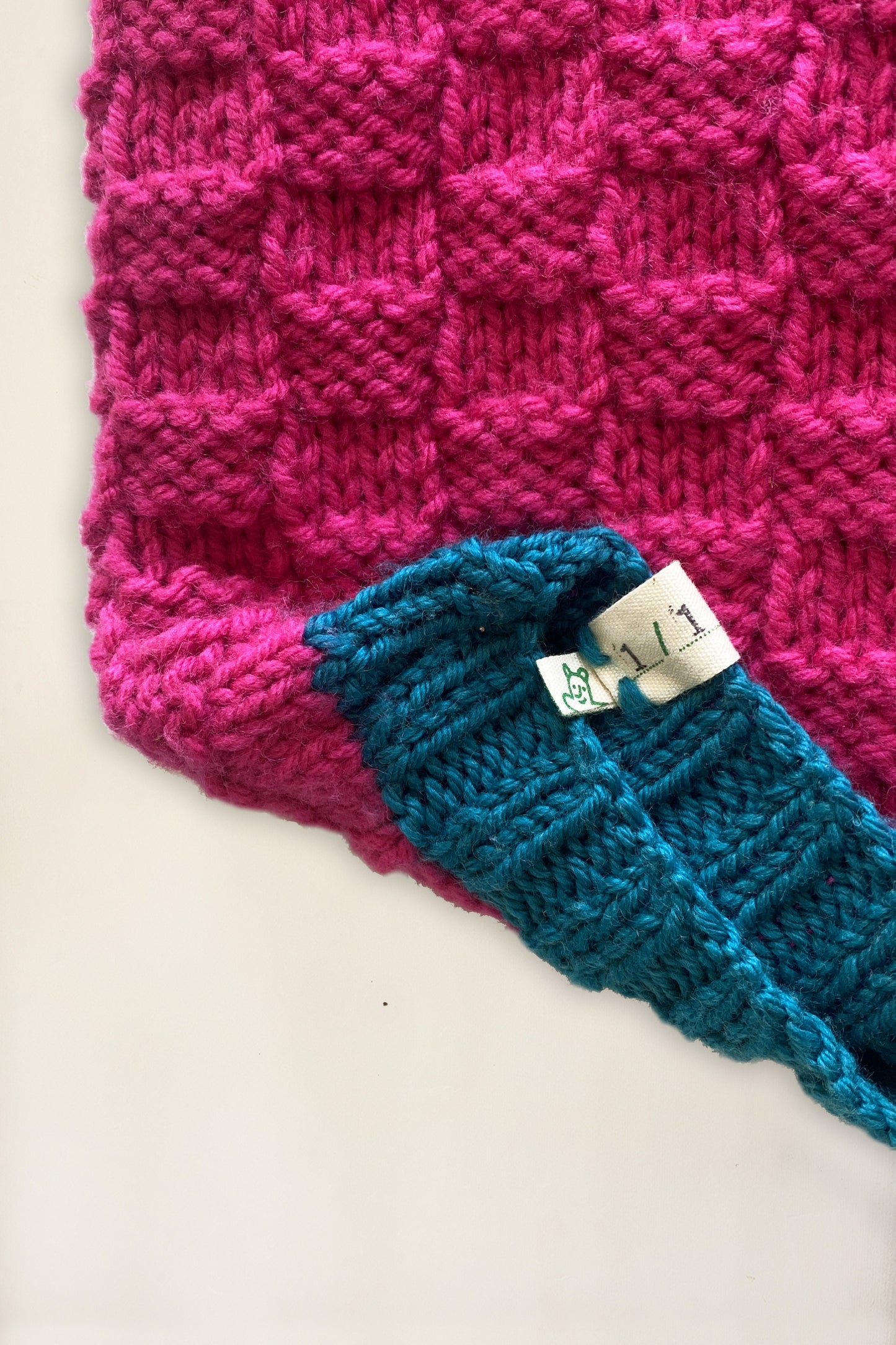 Hand Knitted Vest Magenta - Size 3, size 4