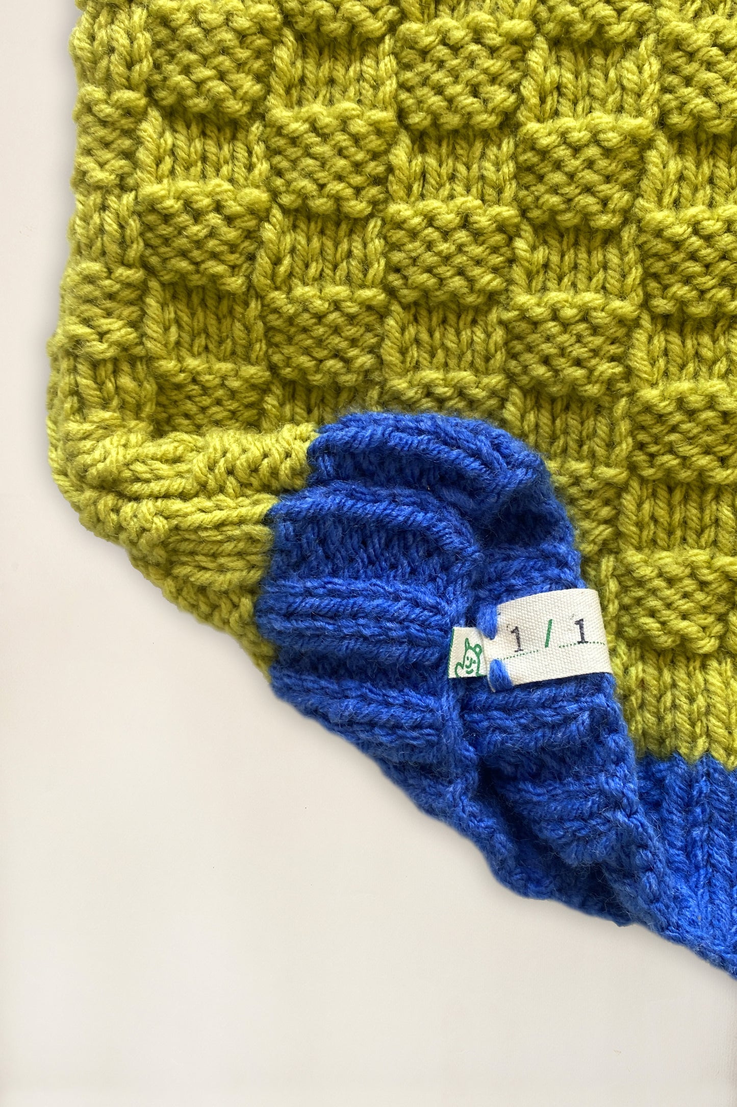 Hand Knitted Vest Avocado - Size 2, size 3