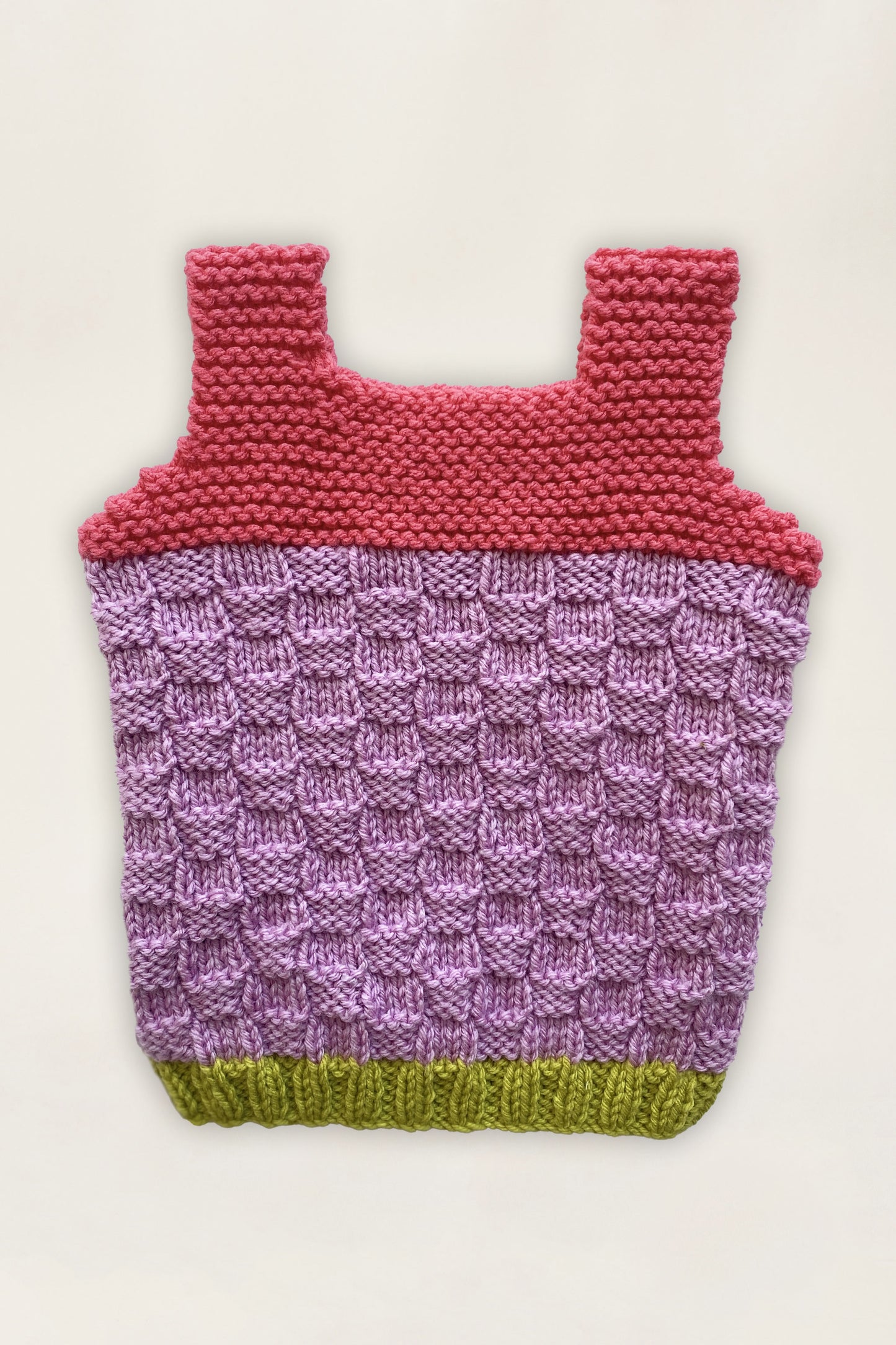 Hand Knitted Vest Lilac