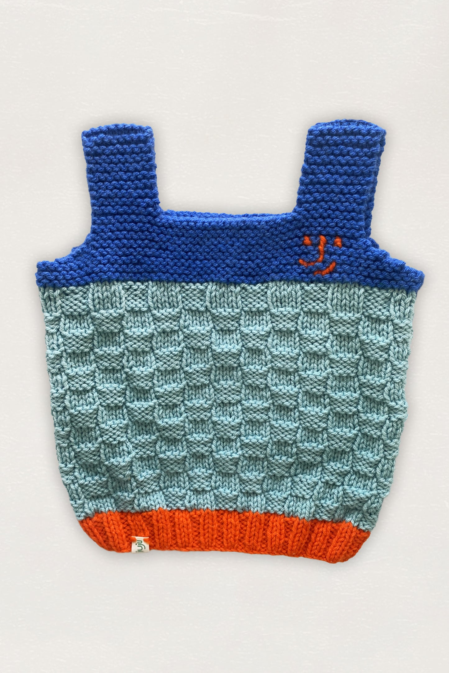 Hand Knitted Vest Acqua - Size 2 years